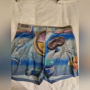 Zara Artistic Multicolor Women's Shorts